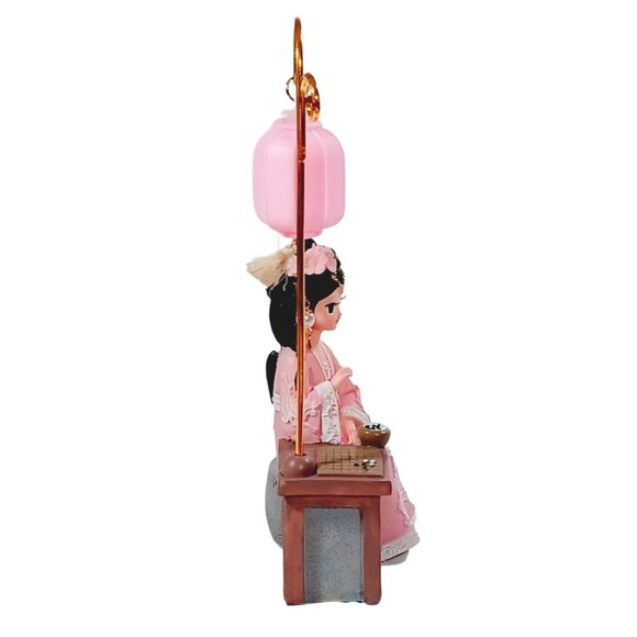 Pink Geisha Girl Anime Doll Lantern Figurine Desk Decor Figurine - Picture 6 of 6